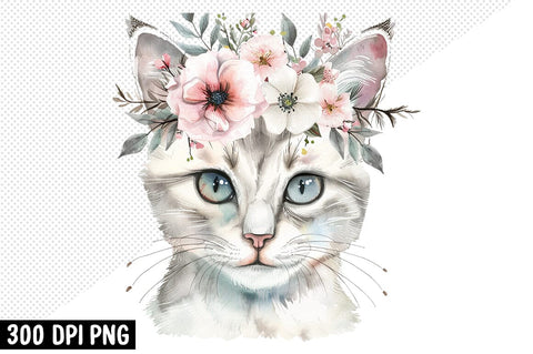 Cute Cat Clipart PNG Bundle SVG CraftingStudio 