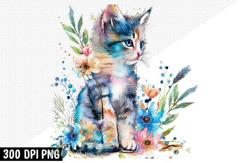 Cute Cat Clipart PNG Bundle SVG CraftingStudio 