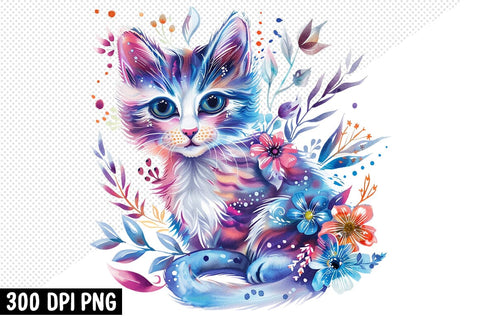 Cute Cat Clipart PNG Bundle SVG CraftingStudio 