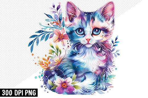 Cute Cat Clipart PNG Bundle SVG CraftingStudio 