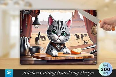 Cute Cat Cutting Board Sublimation Regulrcrative 