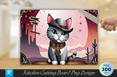 Cute Cat Cutting Board Sublimation Regulrcrative 