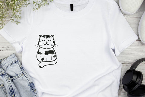Cute Cat for Machine Embroidery Embroidery/Applique DESIGNS SvgOcean 