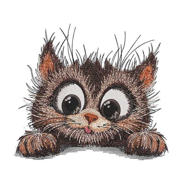 Cute Cat Machine Embroidery Design, Animal, Kitten, Cat Lover Embroidery File, 3 sizes, Instant Download Embroidery/Applique DESIGNS Nino Nadaraia 