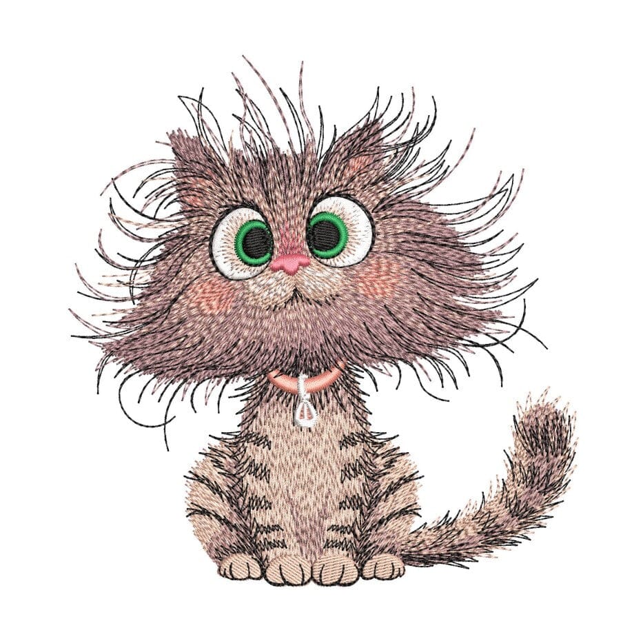 Cute Cat Machine Embroidery Design, Animal Kitten Lovers Embroidery ...