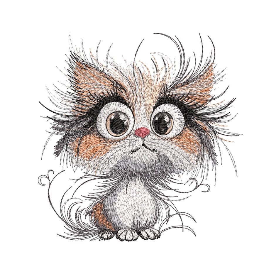 Cute Cat Machine Embroidery Design, Animal Kitten Lovers Embroidery ...