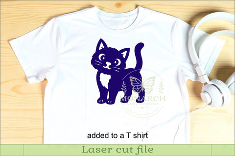 Cute Cat Silhouettes SVG for Laser Cutting, Signs 2 SVG APInspireddesigns 