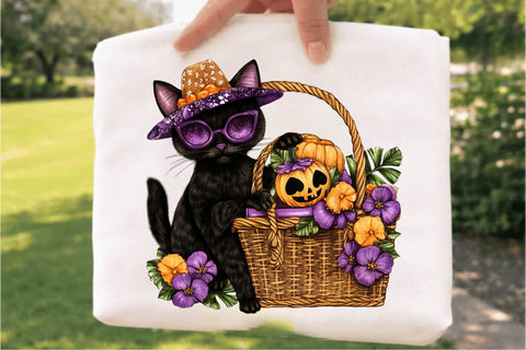 Cute Cat Summer ween Clipart Bundle. Sublimation SVGArt 