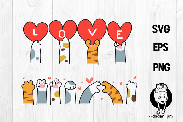 Cute cat valentines day svg SVG dadan_pm 