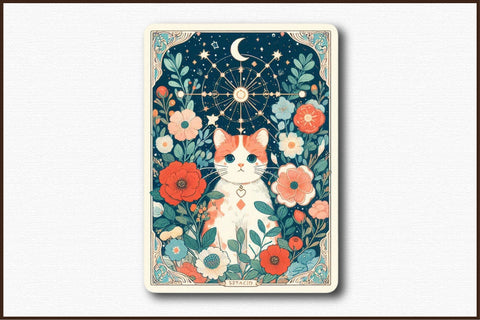 Cute Cats Tarot Card Sublimation Clipart Sublimation designartist 