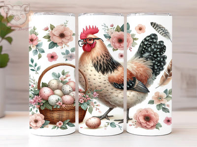 Cute Chicken 20oz Tumbler Png, Straight & Tapered Tumbler Png, Egg Easter Tumbler Png, Digital Download PNG Sublimation Lara' s Designs 