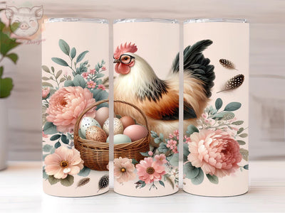 Cute Chicken 20oz Tumbler Png, Straight & Tapered Tumbler Png, Egg Easter Tumbler Png, Digital Download PNG Sublimation Lara' s Designs 