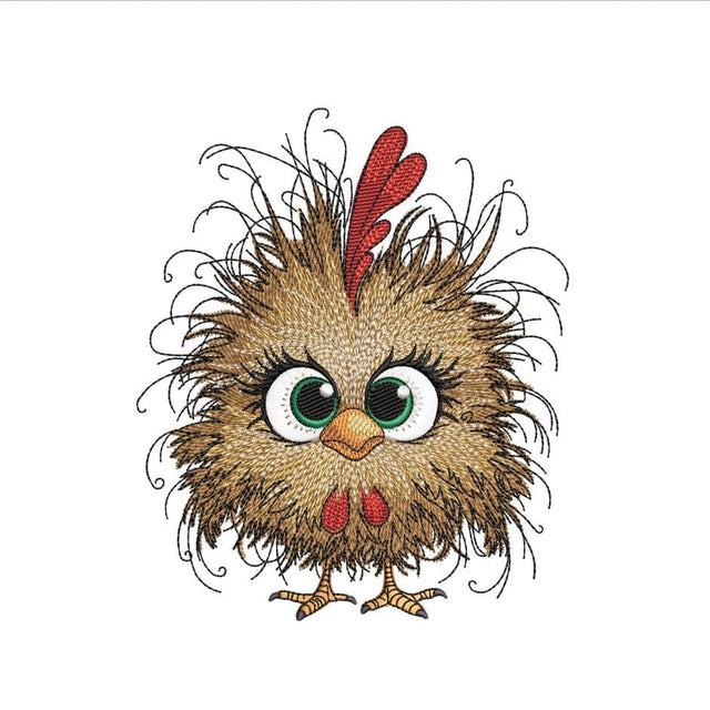 Cute Chicken Embroidery Design, Funny Hen Machine Embroidery File, 3 sizes, Instant Download Embroidery/Applique DESIGNS Nino Nadaraia 