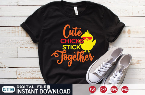 Cute Chicks Stick Together SVG SVG designer krishna 