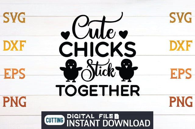 Cute Chicks Stick Together svg SVG designer krishna 