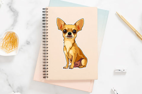 Cute Chihuahua Sticker Clipart Bundle Sublimation Regulrcrative 