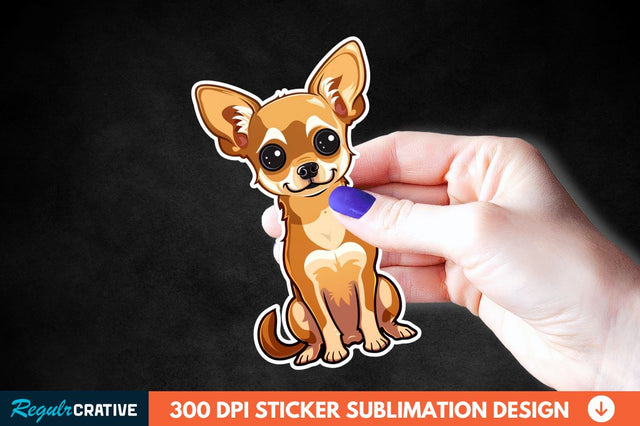 Cute Chihuahua Sticker Clipart Sublimation Regulrcrative 