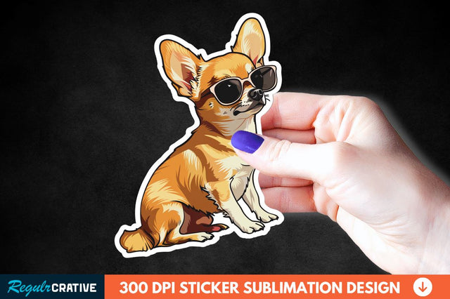 Cute Chihuahua Sticker Clipart Sublimation Regulrcrative 