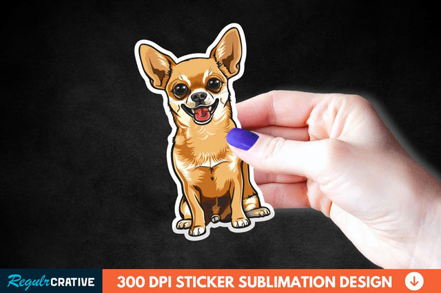 Cute Chihuahua Sticker Clipart Sublimation Regulrcrative 