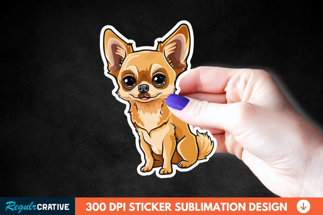 Cute Chihuahua Sticker Clipart Sublimation Regulrcrative 