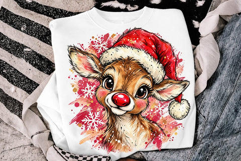 Cute Christmas Baby Deer Sublimation PNG SVG DesignDestine 
