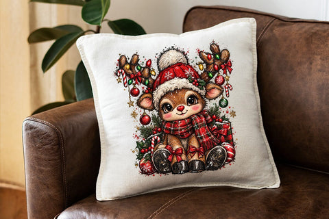 Cute Christmas Baby Deer Sublimation PNG SVG DesignDestine 