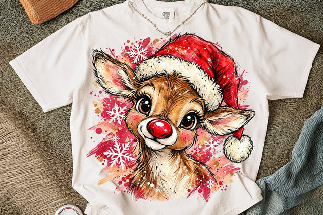 Cute Christmas Baby Deer Sublimation PNG SVG DesignDestine 