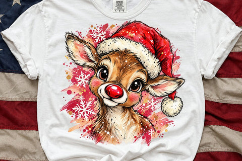Cute Christmas Baby Deer Sublimation PNG SVG DesignDestine 