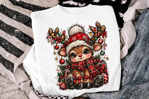 Cute Christmas Baby Deer Sublimation PNG SVG DesignDestine 