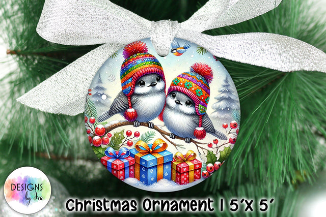 Cute Christmas Birds Ornament Sublimation Sublimation Designs by Ira 