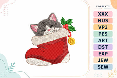 Cute Christmas Cat Embroidery Designs For Machine Embroidery/Applique DESIGNS sg embroidery 