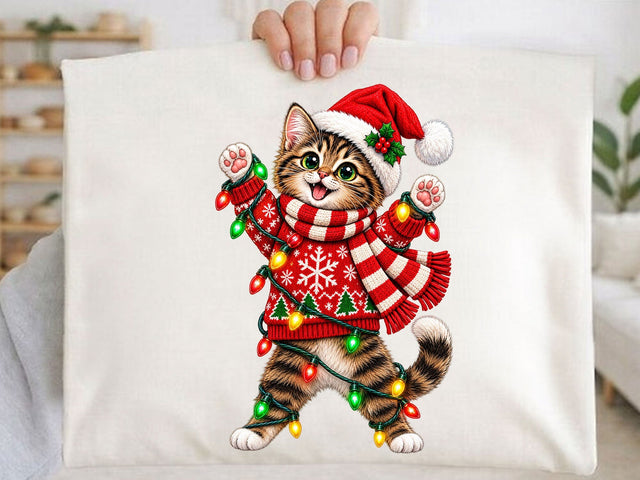Cute Christmas Cat PNG Sublimation SVG artprintfile 