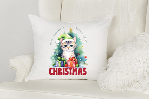 Cute Christmas Cat Sublimation Design Sublimation CraftLabSVG 