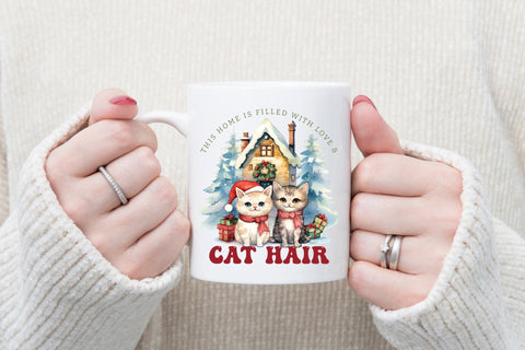 Cute Christmas Cat Sublimation Design Sublimation CraftLabSVG 
