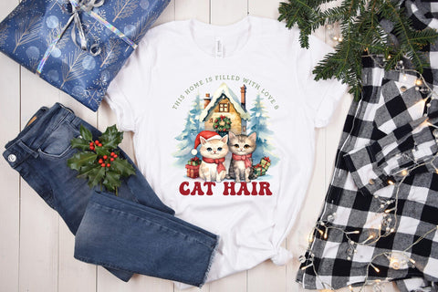 Cute Christmas Cat Sublimation Design Sublimation CraftLabSVG 