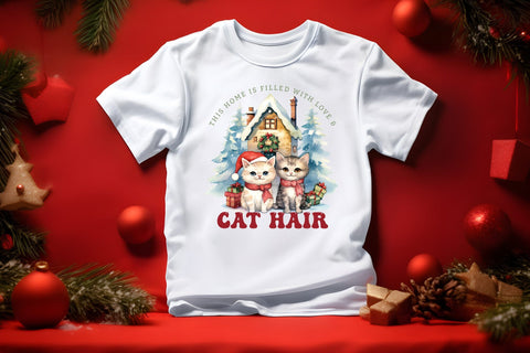 Cute Christmas Cat Sublimation Design Sublimation CraftLabSVG 