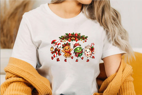 Cute Christmas Characters PNG Clipart Sublimation SVGArt 