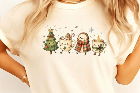 Cute Christmas Dancing Friends PNG Sublimation SVGista 