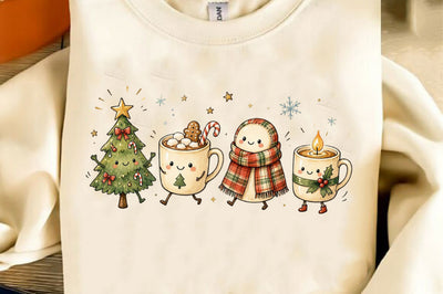 Cute Christmas Dancing Friends PNG Sublimation SVGista 