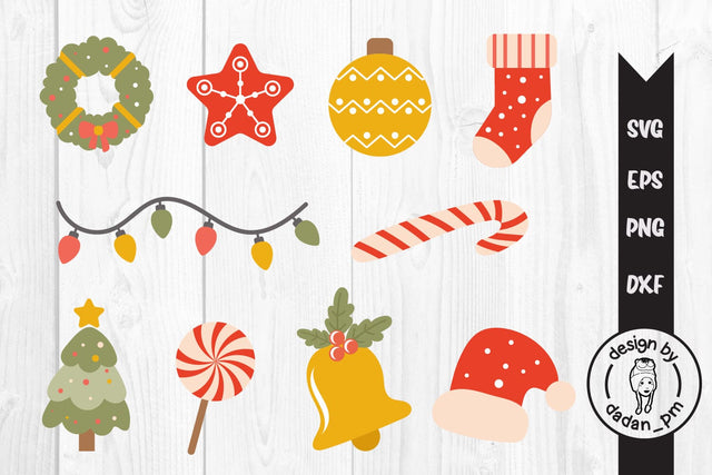 Cute christmas decoration element svg SVG dadan_pm 