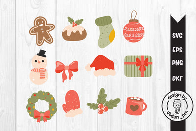 Cute christmas decoration element svg SVG dadan_pm 