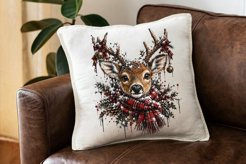 Cute Christmas Deer Sublimation PNG Art SVG DesignDestine 