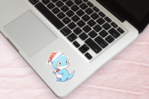 Cute Christmas Dinosaur Stickers | Christmas Stickers PNG Sublimation OrangeBrushStudio 