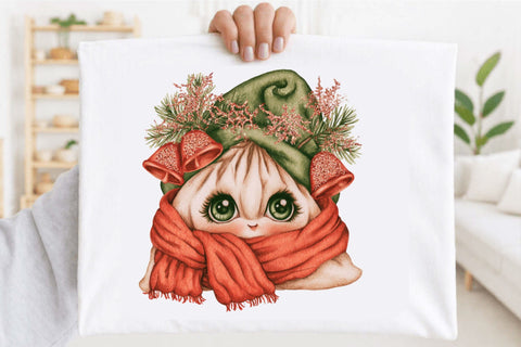 Cute Christmas Dumpling Clipart Sublimation SVGArt 