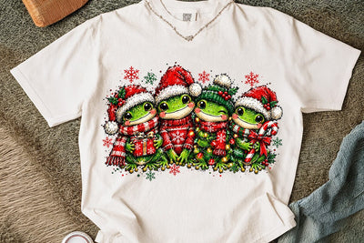Cute Christmas Frogs Sublimation PNG SVG DesignDestine 