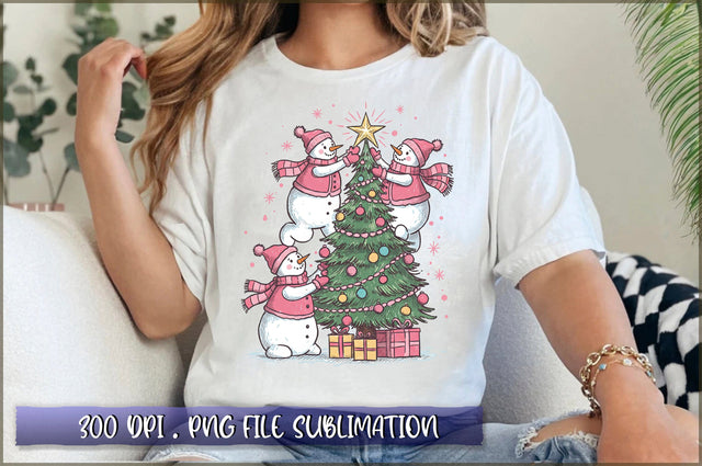 Cute Christmas Funny Snowman Sublimation Sublimation Shetara Begum 