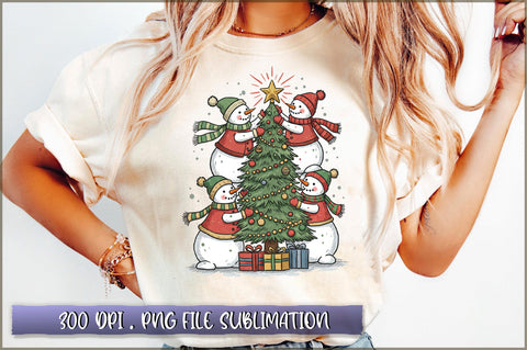 Cute Christmas Funny Snowman Sublimation Sublimation Shetara Begum 