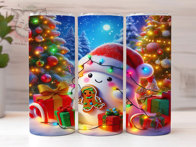 Cute Christmas Ghost Holiday Tumbler, Holiday Ghost Sublimation Design, Festive Cup Art, 20oz Xmas Tumbler, Whimsical Ghost Mug, Stylish Christmas Cup, Cozy Holiday Wrap Sublimation Lara' s Designs 