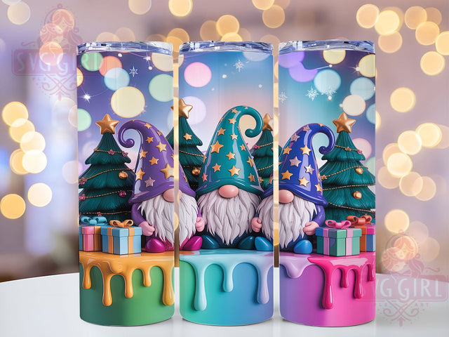 Cute Christmas Gnome Tumbler, Cute Holiday Wrap, Festive Gnome Sublimation, 20oz Christmas Tumbler, Whimsical Holiday Art, Gnome Lover Gift, Seasonal Mug Design Sublimation SvggirlplusArt 