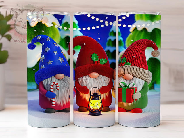 Cute Christmas Gnome Tumbler, Gnome Tumbler, Christmas Sublimation, 20Oz Wrap Design, Holiday Gnome Art, Festive Tumbler, Cute Christmas Design Sublimation Lara' s Designs 